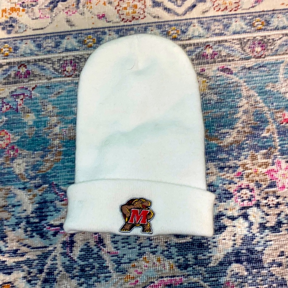 Maryland Terps Beanie white